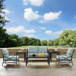 Kaplan 6Pc Outdoor Metal Conversation Set