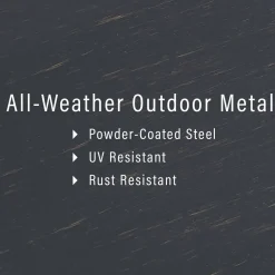 Kaplan 3Pc Outdoor Metal Conversation Set