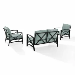Kaplan 3Pc Outdoor Metal Conversation Set
