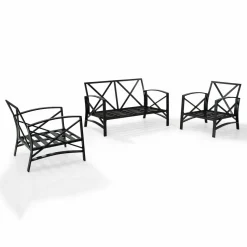 Kaplan 3Pc Outdoor Metal Conversation Set