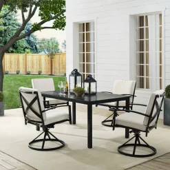 Kaplan 5Pc Outdoor Metal Dining Set