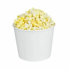 Karat Food Bucket, 85 oz, 7.36" Diameter x 6" h, White, Paper, 180/Carton