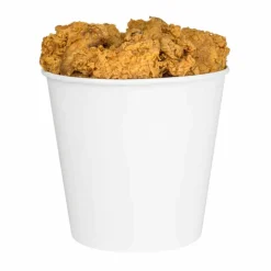 Karat Food Bucket, 170 oz, 8.9" Diameter x 8.36" h, White, Paper, 150/Carton