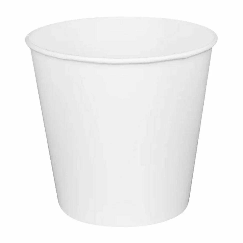 Karat Food Bucket, 170 oz, 8.9" Diameter x 8.36" h, White, Paper, 150/Carton