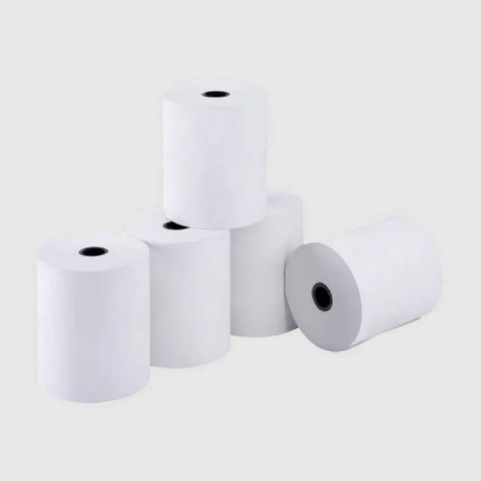 Karat Thermal Paper Rolls, 3.13" x 220 ft, White, 50 Rolls/Carton