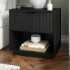 Karten 24" Wide Rectangular Nightstand in Black Grain