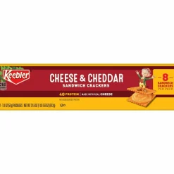 Keebler Cheese And Cheddar Sandwich Crackers, Pack Of 12