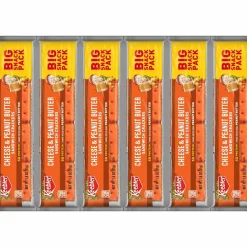 Keebler Sandwich Crackers, Single Serve Snack Crackers, Office and Kids Snacks, Big Snack Pack, Cheese and Peanut Butter, 21.6oz Tray (12 Packs)