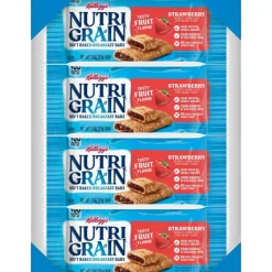 Kellogg's Nutri-Grain Bars, Strawberry, 1.3 Oz, Box Of 16