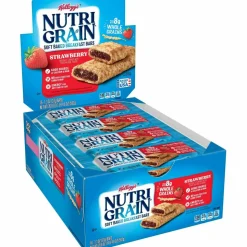 Kellogg's Nutri-Grain Bars, Strawberry, 1.3 Oz, Box Of 16