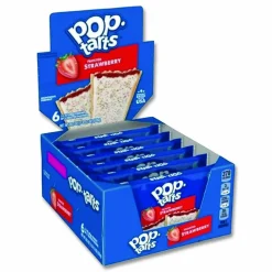 Kellogg's Pop Tarts, Frosted Strawberry, 3.67 oz, 2/Pack, 6 Packs/Box