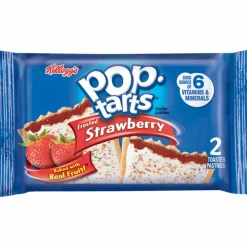 Kellogg's Pop Tarts, Frosted Strawberry, 3.67 oz, 2/Pack, 6 Packs/Box