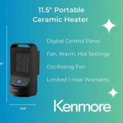Kenmore 11-1/2" Portable Ceramic Heater
