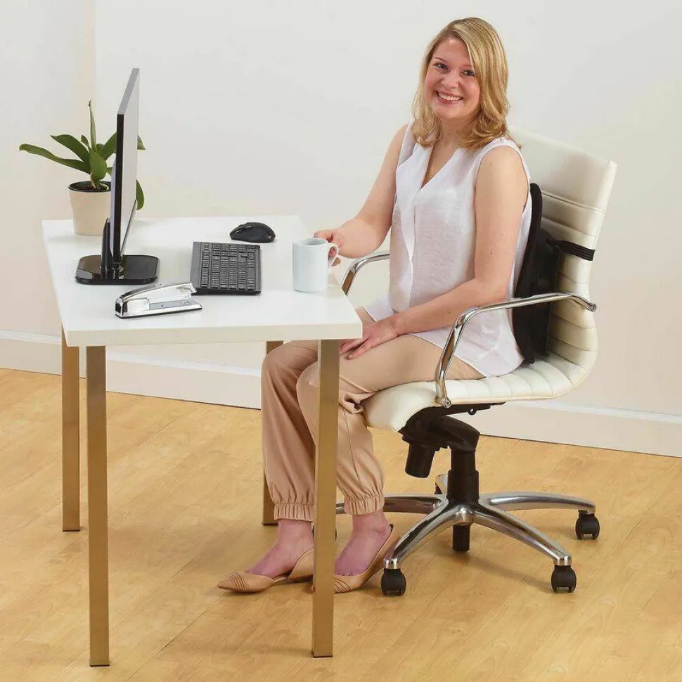 Kensington Conform Back Rest with SmartFit, 17.25 x 5.5 x 16, Black