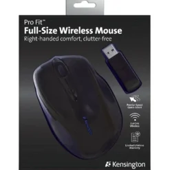 Kensington Pro Fit Wireless Mouse, Full-Size, Black