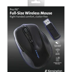 Kensington Pro Fit Wireless Mouse, Full-Size, Black