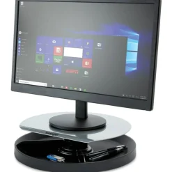 Kensington SmartFit Spin2 Monitor Stand - 40 lb Load Capacity - Desktop - Black - TAA Compliant