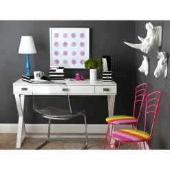 Keri 48"W Writing Desk, White