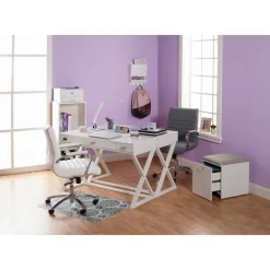 Keri 48"W Writing Desk, White