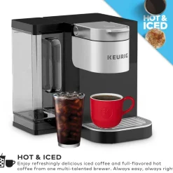 Keurig K-2550 Single-Serve Commercial K-Cup Pod Coffee Maker With 110oz Water Reservoir Bundle, Black/Silver