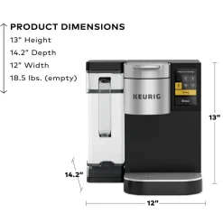 Keurig K-2550 Single-Serve Commercial K-Cup Pod Coffee Maker With 110oz Water Reservoir Bundle, Black/Silver