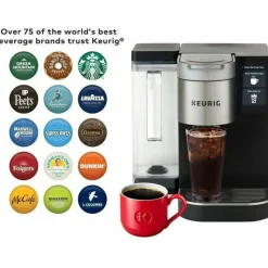 Keurig K-2550 Single-Serve Commercial K-Cup Pod Coffee Maker With 110oz Water Reservoir Bundle, Black/Silver