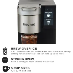 Keurig K-2550 Single-Serve K-Cup Pod Medium Workplace Coffee Maker, Plumbed, Silver/Black