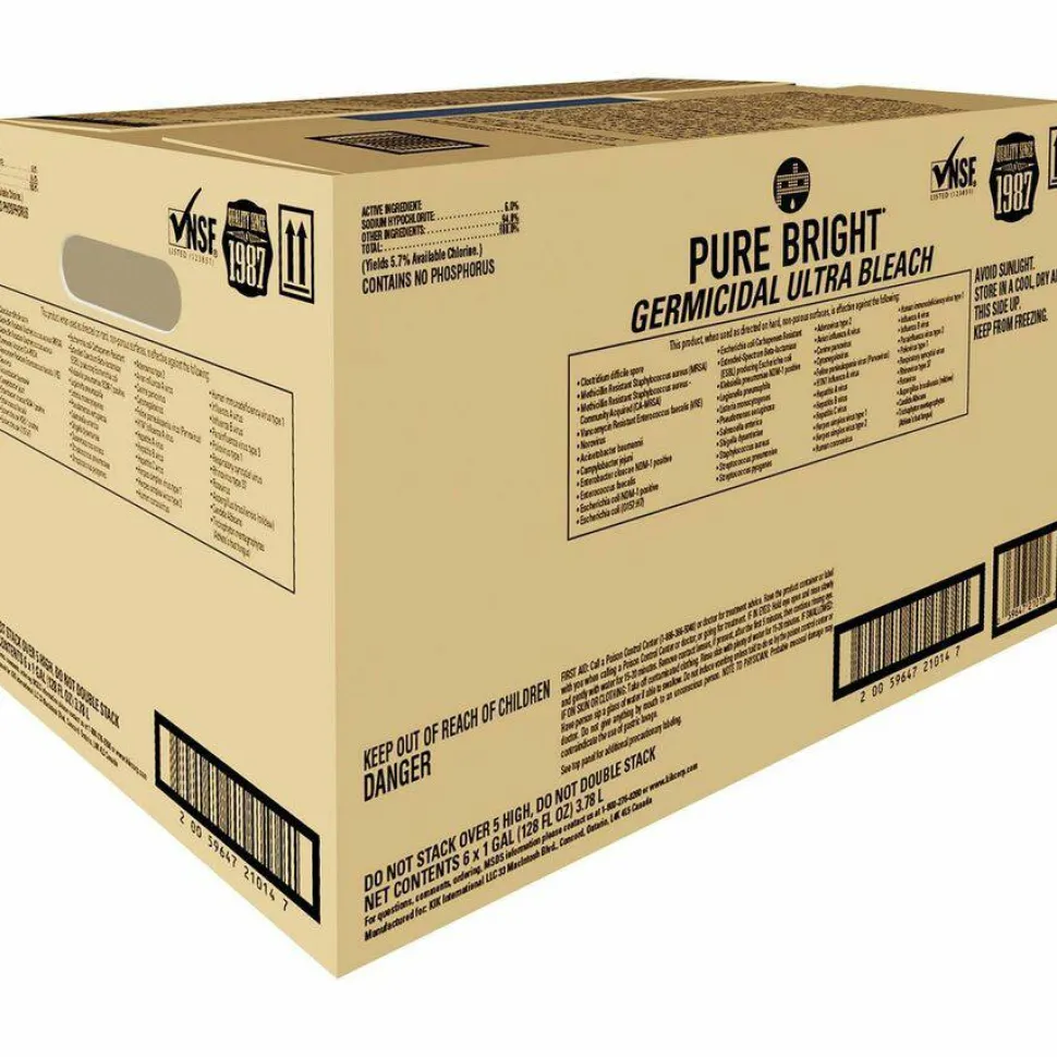 Kik Ultra-Germicidal Bleach, 1 Gallon, Case Of 6