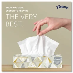 Kimberly Clark Kleenex Professional 2 Ply Facial Tissue, Flat Box, White, 125 Tissues Per Box, Case Of 12 Boxes