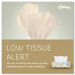 Kimberly Clark Kleenex Professional 2 Ply Facial Tissue, Flat Box, White, 125 Tissues Per Box, Case Of 12 Boxes
