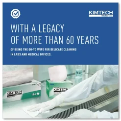 Kimberly Clark Kimtech Science Kimwipes Delicate Task Wipers, 4 2/5" x 8 2/5", 280 Per Pack, Case Of 60 Packs