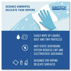 Kimberly Clark Kimtech Science Kimwipes Delicate Task Wipers, 4 2/5
