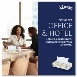 Kimberly Clark Kleenex Professional 2 Ply Facial Tissue Flat Box (21606), White, 125 Tissues/Box