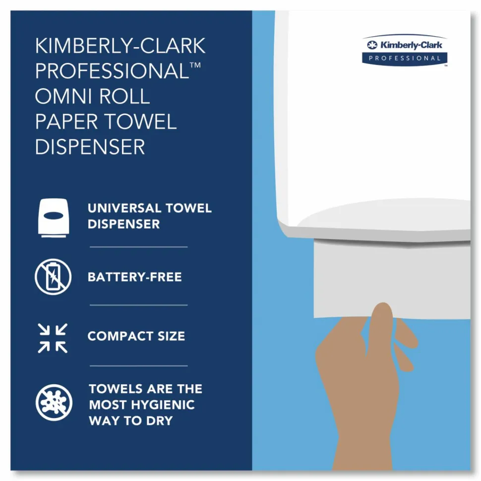 Kimberly-Clark Professional* Omni Roll Towel Dispenser, 10.5 x 10 x 10, Smoke Gray