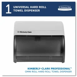 Kimberly-Clark Professional* Omni Roll Towel Dispenser, 10.5 x 10 x 10, Smoke Gray