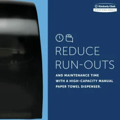 Kimberly-Clark Professional Sanitouch Manual Touchless Hard-Roll Paper Towel Dispenser, Black