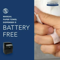 Kimberly-Clark Professional Sanitouch Manual Touchless Hard-Roll Paper Towel Dispenser, Black