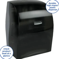 Kimberly-Clark Professional Sanitouch Manual Touchless Hard-Roll Paper Towel Dispenser, Black