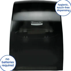 Kimberly-Clark Professional Sanitouch Manual Touchless Hard-Roll Paper Towel Dispenser, Black
