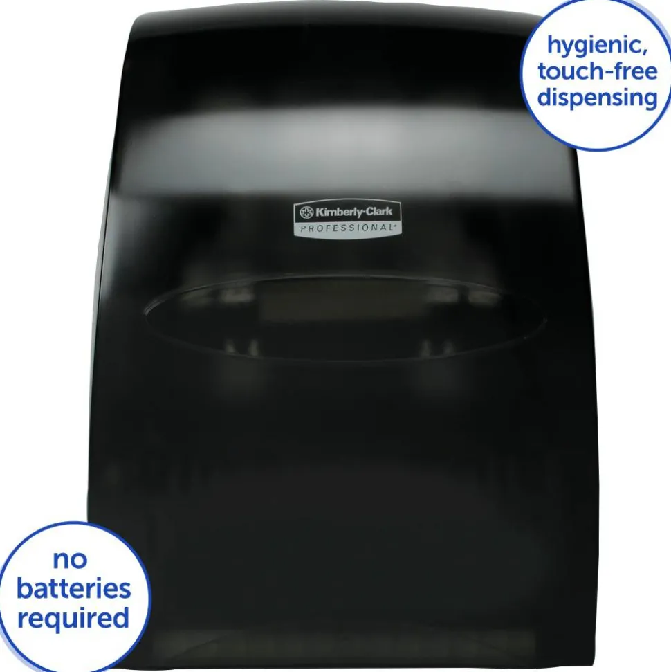 Kimberly-Clark Professional Sanitouch Manual Touchless Hard-Roll Paper Towel Dispenser, Black