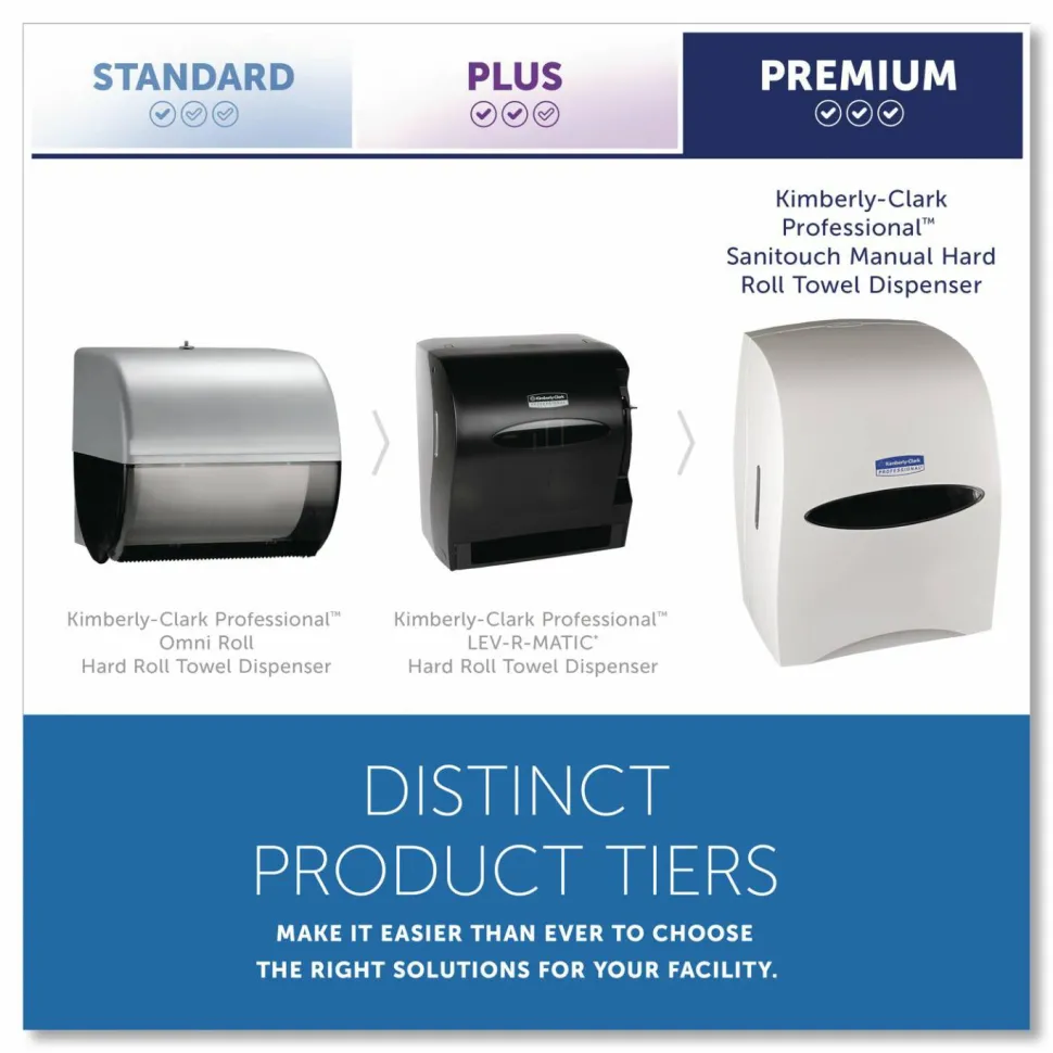 Kimberly-Clark Professional Sanitouch Manual Hard Roll Towel Dispenser - Touchless Dispenser - 16.1"x12.6"x 10.2" Depth - 09991