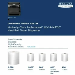 Kimberly-Clark Professional In-Sight LEV-R-MATIC Roll Towel Dispenser, Smoke Gray