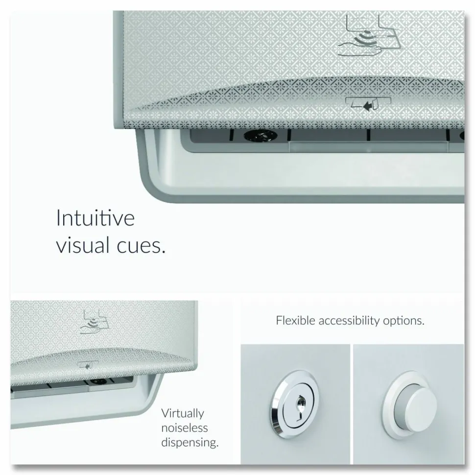 Kimberly-Clark Professional* ICON Automatic Roll Towel Dispenser, 20.12 x 16.37 x 13.5, Silver Mosaic