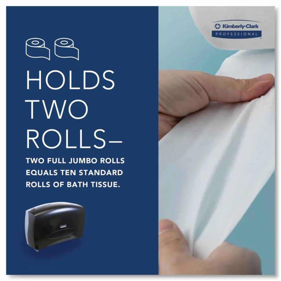Kimberly Clark Professional Plastic Jumbo Roll Toilet Paper Dispenser, Smoke
