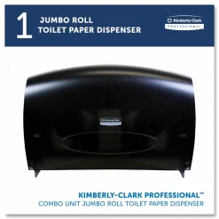 Kimberly Clark Professional Plastic Jumbo Roll Toilet Paper Dispenser, Smoke