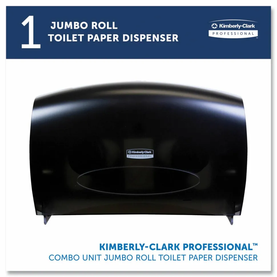 Kimberly Clark Professional Plastic Jumbo Roll Toilet Paper Dispenser, Smoke