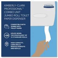 Kimberly Clark Professional Plastic Jumbo Roll Toilet Paper Dispenser, Smoke