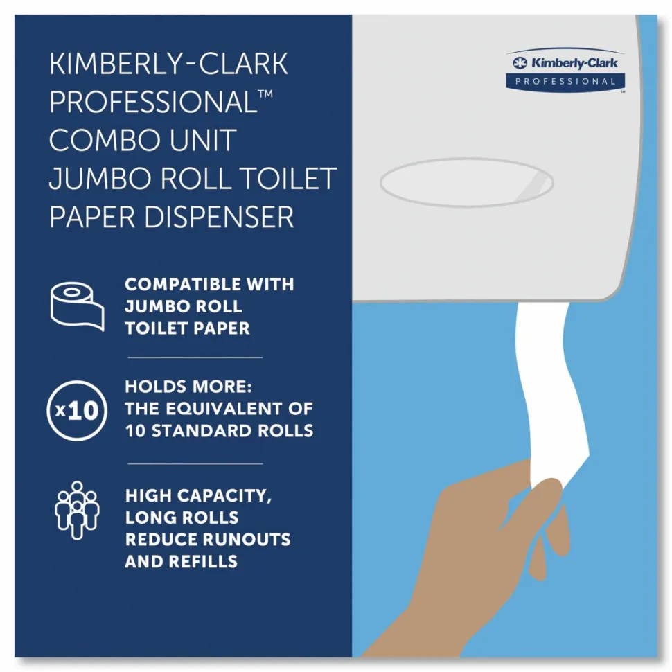 Kimberly Clark Professional Plastic Jumbo Roll Toilet Paper Dispenser, Smoke