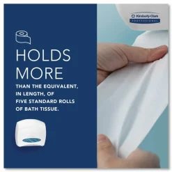Kimberly-Clark Professional* JRT Jr. Escort Jumbo Roll Bath Tissue Dispenser, 16 x 5.75 x 13.88, Pearl White