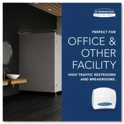 Kimberly-Clark Professional* JRT Jr. Escort Jumbo Roll Bath Tissue Dispenser, 16 x 5.75 x 13.88, Pearl White